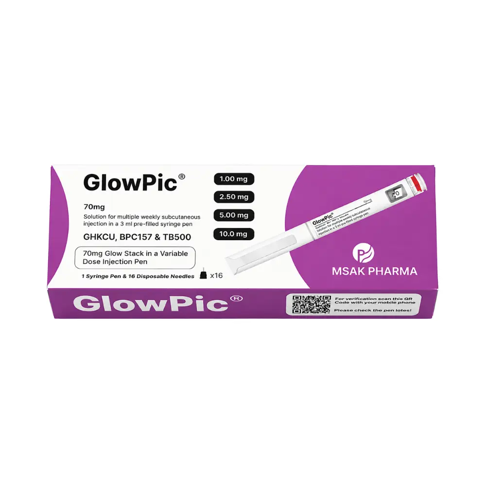 GlowPic 70mg (GHK-Cu, BPC-157 & TB-500) Syringe Pen - MSAK Pharma